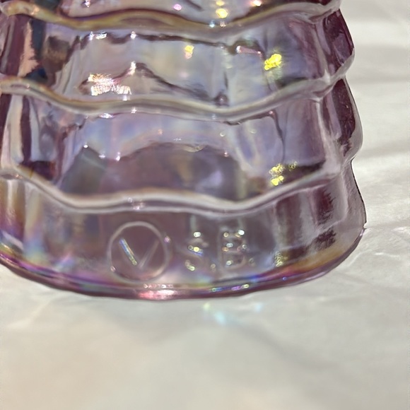 Summit Art Glass Melanie Southern Belle Lady Pink Carnival Iridescent Figurine - Picture 10 of 14